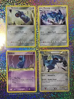 Pokemon TCG Regular: EX Deoxys 55/107 Beldum (MP); Undaunted 30/90 Metang (HP) - Image 1