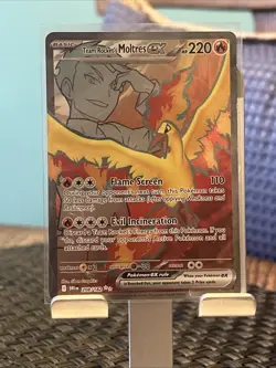 Team Rocket's Moltres ex 208/182 Destined Rivals Full Art Pokemon TCG NM - Image 1