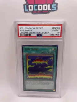2021 YUGIOH 1ST EDITION EN020 FISH SONAR PSA 10 Gem Mint - Image 1