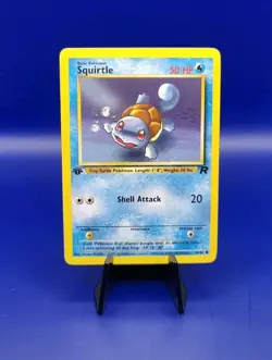 Squirtle 68/82 1st Edition Non Holo Team Rocket Pokemon Card Pokemon TCG WOTC NM - Image 1