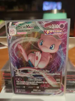 Pokemon TCG Mew VMAX Fusion Strike Holo Ultra Rare Card 114/264 - Image 1