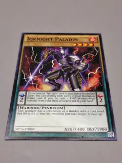 Yu-Gi-Oh TCG Igknight Paladin MP16-EN067 1st Edition Regular Common Card NM - Image 1