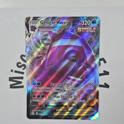 Gengar VMAX 157/264 Fusion Strike Full Art Ultra Rare Holo Pokemon Card - Image 1
