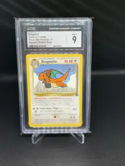 CGC 9 MINT Dragonite 1999 Black Star Promo 5 WB Movie Promo Pokemon Card - Image 1