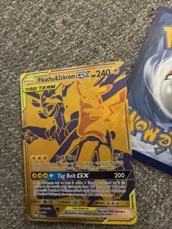 Pokemon Pikachu & Zekrom GX Tag Team Gold Card - Image 1