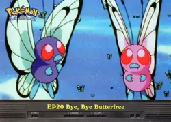 Pokemon EP20 Bye, Bye Butterfree Card Topps TV Animation - Image 1