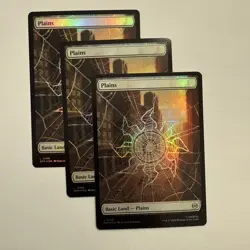 3x FOIL Spider-Man Plains Full Art Basic Land SPM MTG Mint Unplayed M/NM 189 - Image 1