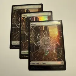 3x FOIL Spider-Man Plains Full Art Basic Land SPM MTG Mint Unplayed M/NM 189 - Image 2
