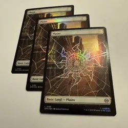3x FOIL Spider-Man Plains Full Art Basic Land SPM MTG Mint Unplayed M/NM 189 - Image 3