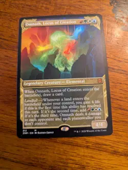 1x Omnath, Locus of Creation - Showcase Light Play, English Zendikar Rising MTG - Image 1