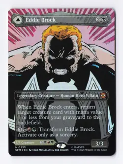 Eddie Brock (Borderless) (Foil) 0233 (M) MTG Marvel's Spider-Man (SPM) * - Image 1