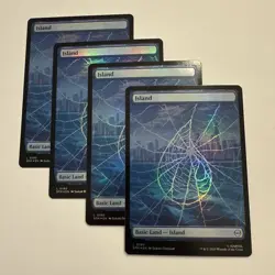 4x FOIL Spider-Man Islands Full Art Basic Land SPM MTG Mint Unplayed M/NM 190 - Image 2