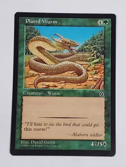 MTG Plated Wurm (Portal II/Green/C) - BGM - Image 1