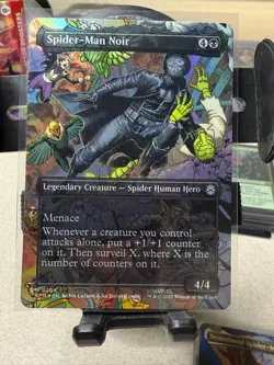 MTG Spider-Man Noir 0204 Borderless Mythic Marvel Spider-Man NM/M - Image 1
