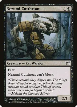 Nezumi Cutthroat 2x FOIL CHK MTG Champions of Kamigawa Common NM black - Image 1