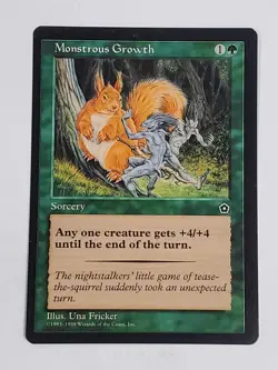 MTG Monstrous Growth (Portal II/Green/C) - BGM - Image 1
