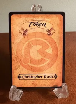 MTG Monk Color Token Signed By Artist Christopher Rush Magic The Gathering - Image 2