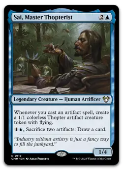Sai, Master Thopterist #118 (NM) Commander Masters CMM Magic MTG pack fresh - Image 1