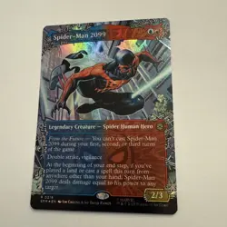 Spider-Man 2099 FOIL Borderless 216 Marvel's Spider-Man SPM MTG Rare Unplayed NM - Image 1