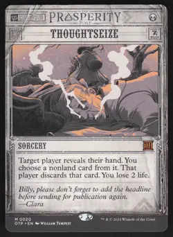 Thoughtseize (Non-foil) OTJ: Breaking News 0020 Mythic MTG - Image 1
