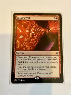 Jeska's Will Commander Legends NM Red Rare MAGIC MTG CARD (ID# 504068) ABUGames - Image 1