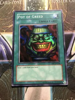 *** POT OF GREED *** SUPER RARE DB1-EN0134 YUGIOH! - Image 1