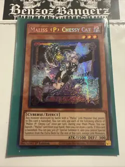 Yugioh Maliss P Chessy Cat MP25-EN123 1st Edition Prismatic Secret Rare NM - Image 1