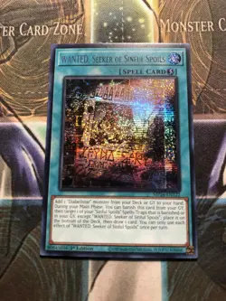 ** WANTED: SEEKER OF SINFUL SPOILS ** PRISMATIC SECRET RARE MP24-EN122 YUGIOH! - Image 1