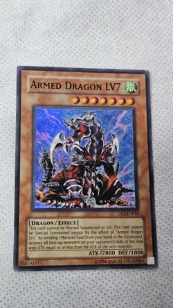 YuGiOh Armed Dragon LV7 DP2-EN012 1st Edition Super Rare DMG - Image 1