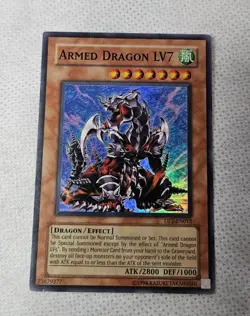 YuGiOh Armed Dragon LV7 DP2-EN012 1st Edition Super Rare DMG - Image 4
