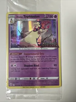 SEALED Hisuian Typhlosion 052/189 Gamestop Promo Astral Radiance Pokemon Card NM - Image 1