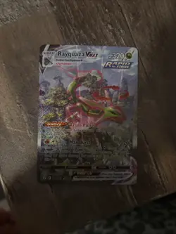 Pokemon TCG Evolving Skies Rayquaza VMAX Holo Full Art Card (Comes With Sleeve) - Image 2