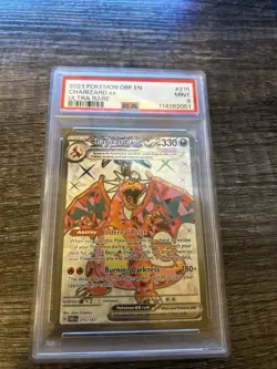 Pokemon TCG Charizard EX Obsidian Flames Holo Ultra Rare Card 215/197 PSA 9 - Image 1