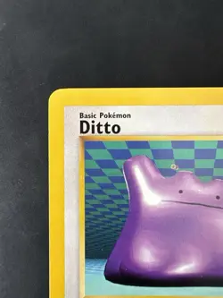 Pokemon TCG Ditto Card Non Holo Rare 18/62 Fossil 1999 WOTC Printer Hickey Error - Image 2