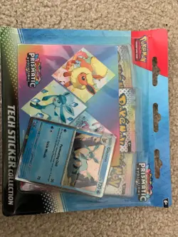 Pokemon TCG Prismatic Evolutions Tech Sticker Collection Glaceon Promo Card New - Image 2