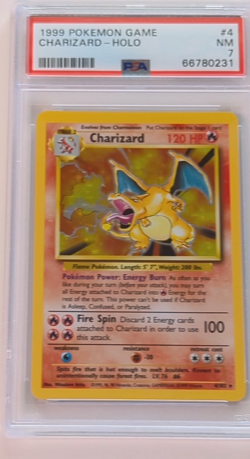1999 POKEMON GAME CHARIZARD HOLO CARD #4 PSA 7 Near Mint - Image 2
