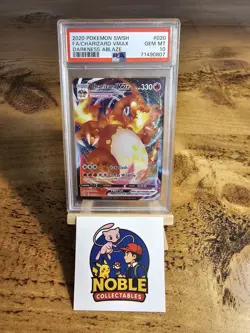 PSA 10 Charizard Vmax 020/189 Darkness Ablaze Holo Graded Pokemon Card - Image 1