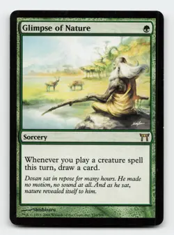 Glimpse of Nature Champions of Kamigawa Magic The Gathering Card - Image 1