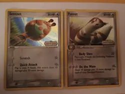 Pokemon Cards Ex Legend Maker Sentret 62/92 & Furret 33/92 Reverse Holo Stamped - Image 1