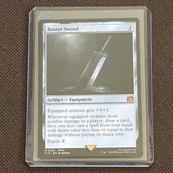 Buster Sword M0255 Reg Non Foil Final Fantasy MTG NM Card Never Played - Image 1