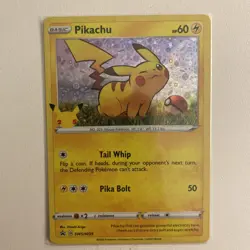 Pokemon Pikachu TCG Sword & Shield SWSH039 Holo Black Star Promo Card - Image 1