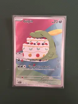 Pokemon Gulpin TCG 154/142 Sv07 Stellar Crown Illustration Rare Holo Card - Image 2