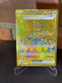 Pokemon TCG Terapagos EX Prismatic Evolutions Holo Hyper Rare Gold Card 180/131 - Image 2