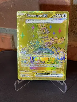Pokemon TCG Terapagos EX Prismatic Evolutions Holo Hyper Rare Gold Card 180/131 - Image 3