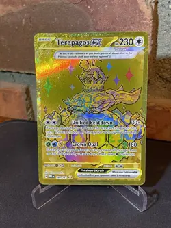 Pokemon TCG Terapagos EX Prismatic Evolutions Holo Hyper Rare Gold Card 180/131 - Image 4