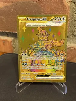 Pokemon TCG Terapagos EX Prismatic Evolutions Holo Hyper Rare Gold Card 180/131 - Image 5