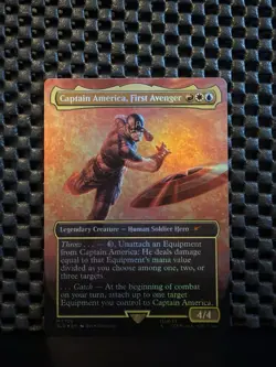 Captain America, First Avenger FOIL Marvel Secret Lair Magic the Gathering MTG - Image 1