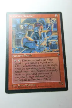 MTG Dwarven Armorer x1- -Fallen Empires-Lightly Played - Image 1