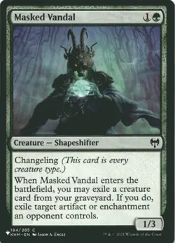 MTG Masked Vandal Normal NM The List Reprints Magic 184 - Image 1