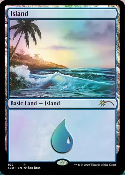 NM-Mint, English MTG Foil Island (102) - Foil - Happy Little Gathering Secret La - Image 1